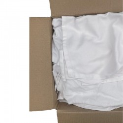 Chiffon d'essuyage extra blanc coton - B1 - carton de 10kg