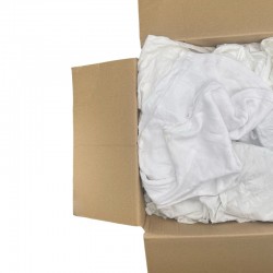 Chiffon d'essuyage extra blanc coton type tee-shirt - BTR1 - carton de 10kg