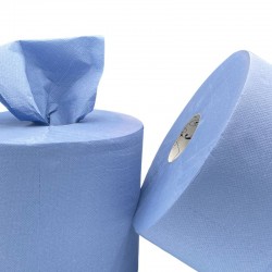 Bobine bleue pure ouate 2 plis 1000 feuilles - 871 - lot de 2