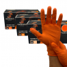 Gant nitrile orange, gant de protection jetable pour mécanique, atelier, garage