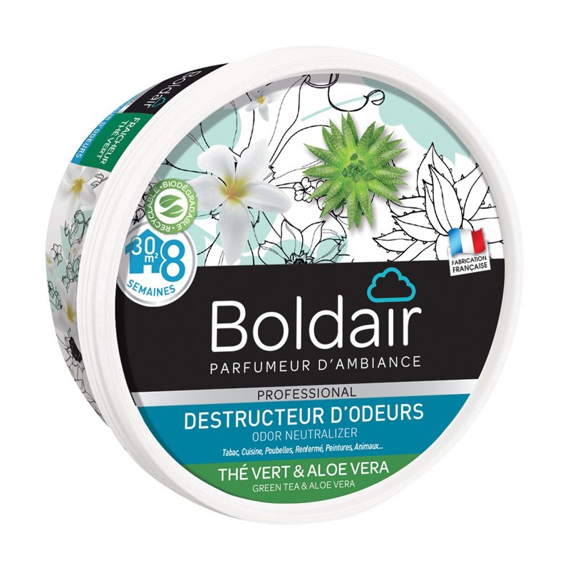 Destructeur d'odeurs Boldair - Parfum thé vert et aloe vera