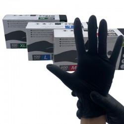 Gants nitrile noir - non...