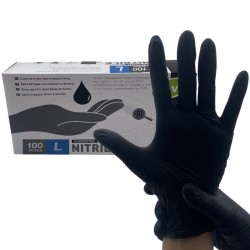 Gants nitrile noir - non poudrés