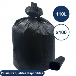 Sacs poubelle noir 110L -...