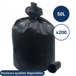 Sacs poubelle noir 50L avec...