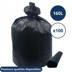 Sacs poubelle noir 160L -...