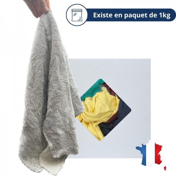 Chiffon d'essuyage molleton couleur type sweat -  MC - carton de 10kg