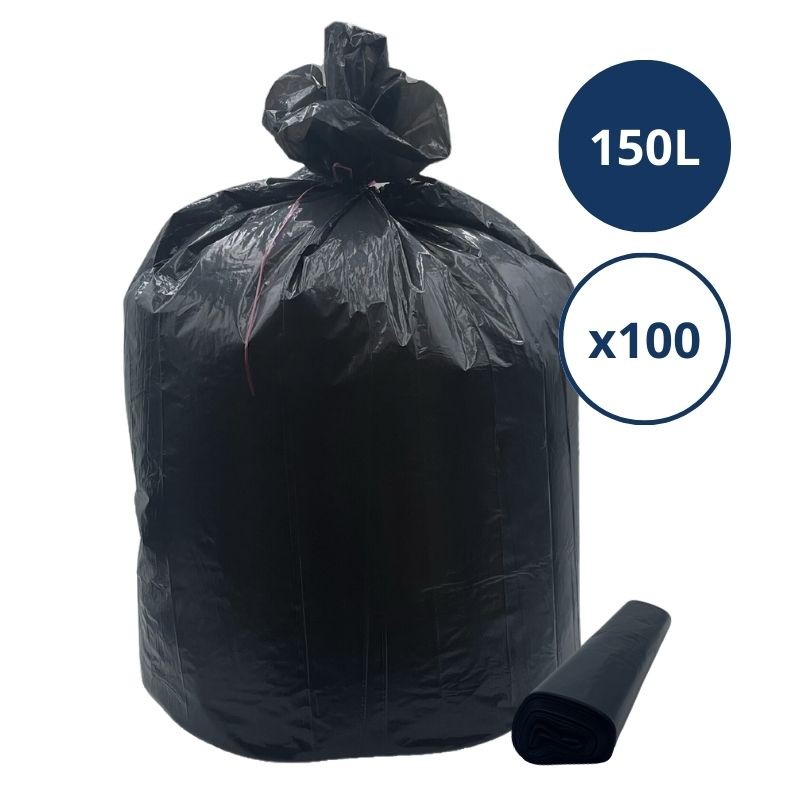 Sacs poubelle 150L supérieur - Carton de 100