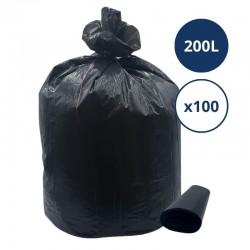 Sac poubelle noir 200L  -...