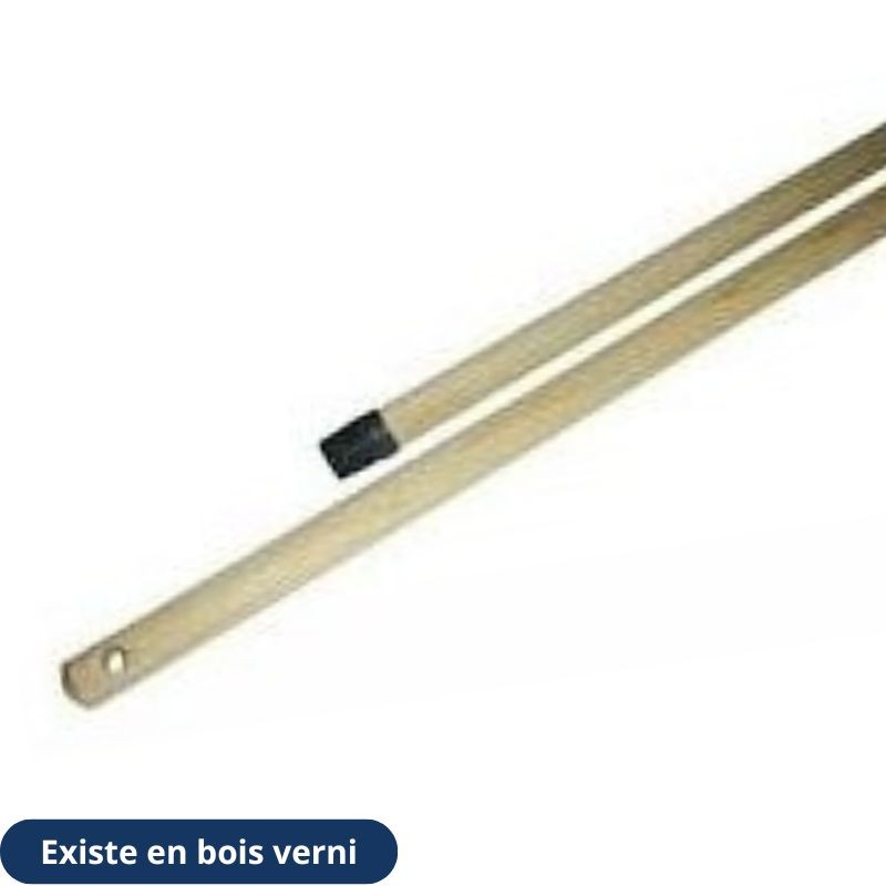 Manche en bois embout vis 1,30m - Diamètre 24