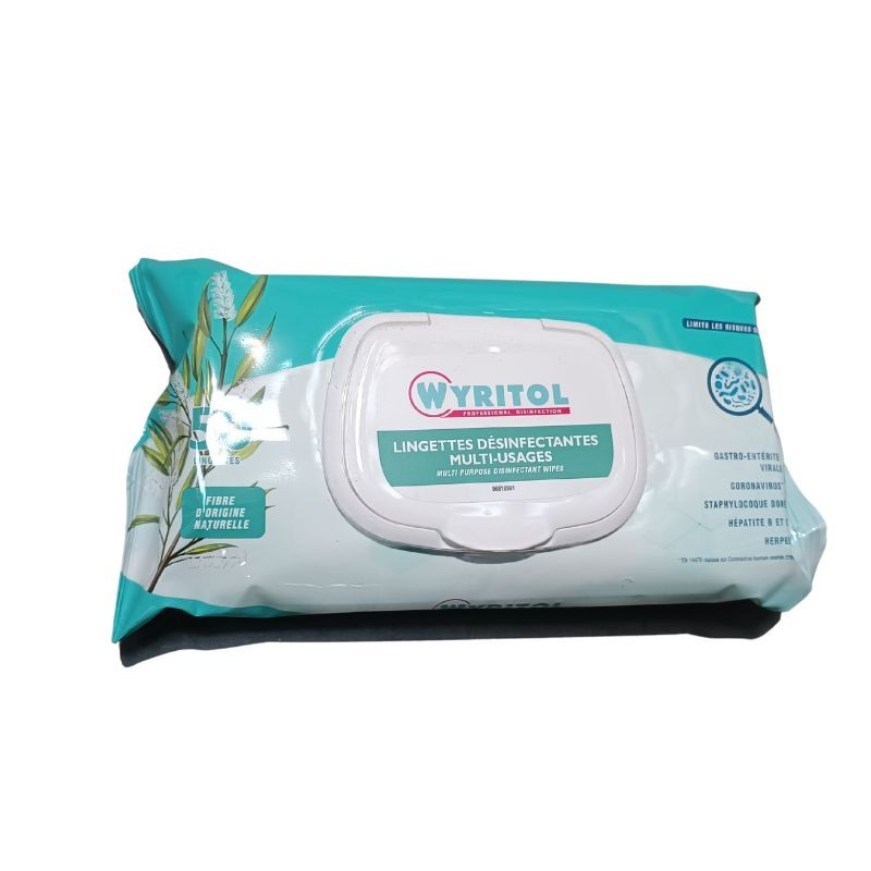 LINGETTES DESINFECTANTES WYRITOL - PAQUET DE 50 lingettes