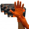 Gants nitrile orange - non poudrés