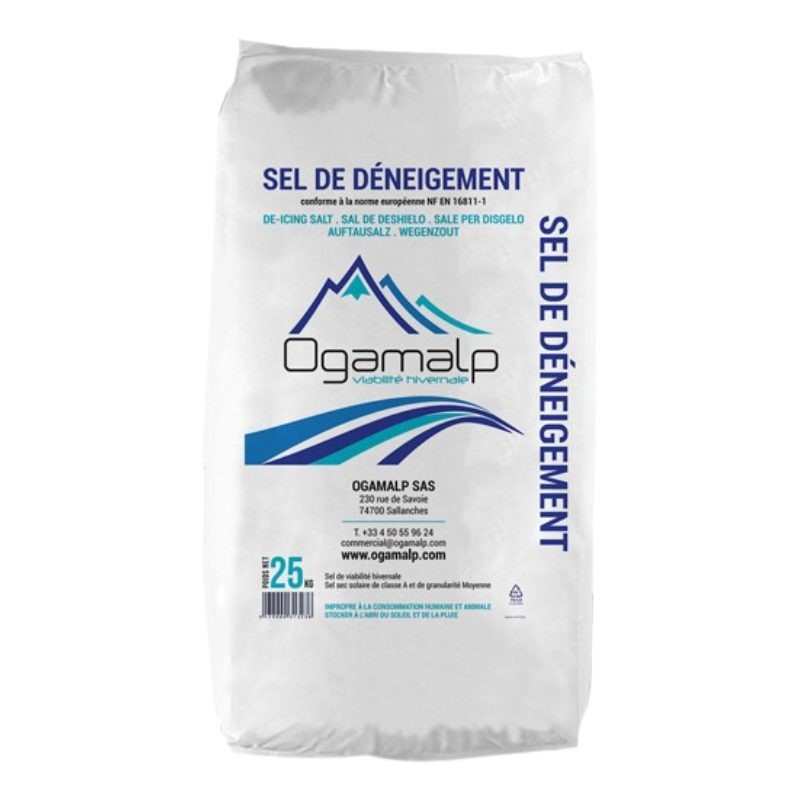 SEL DE DENEIGEMENT PALETTE DE 40 SACS DE 25KG