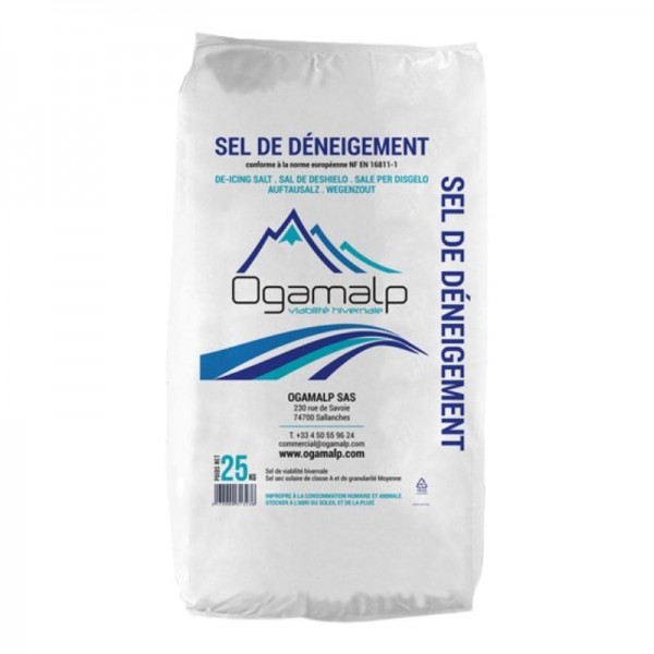 SEL DE DENEIGEMENT PALETTE DE 40 SACS DE 25KG
